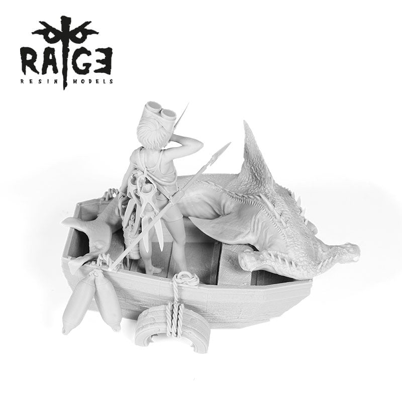 AK Interactive Shark Hunter Resin Figure Kit (90mm) | 8435568328709