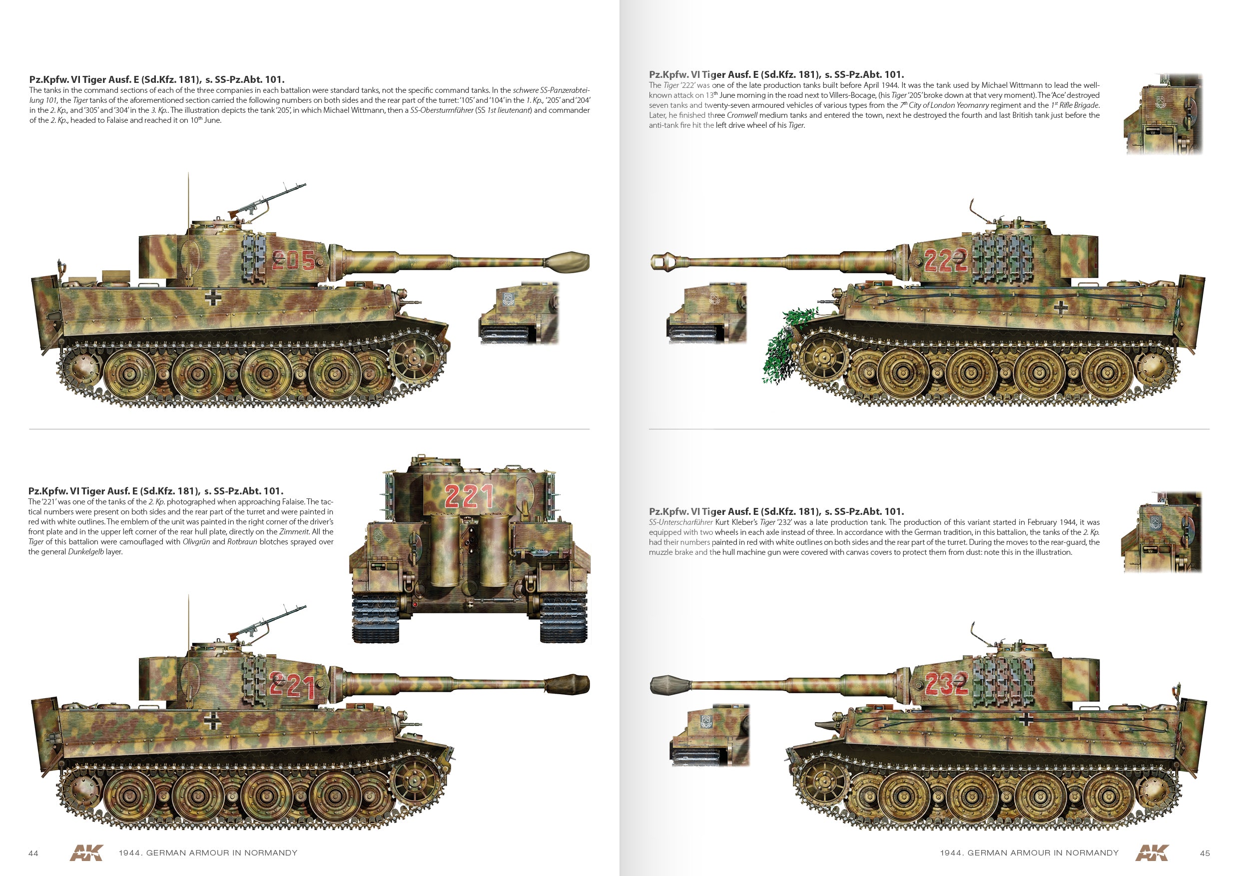 AK Interactive 1944 German Armour In Normandy Camouflage Profile Guide - English