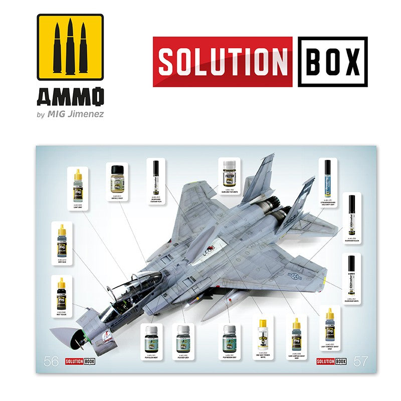 Ammo Mig How To Paint USAF Navy Grey Fighters - Solution Book (Multilingual)