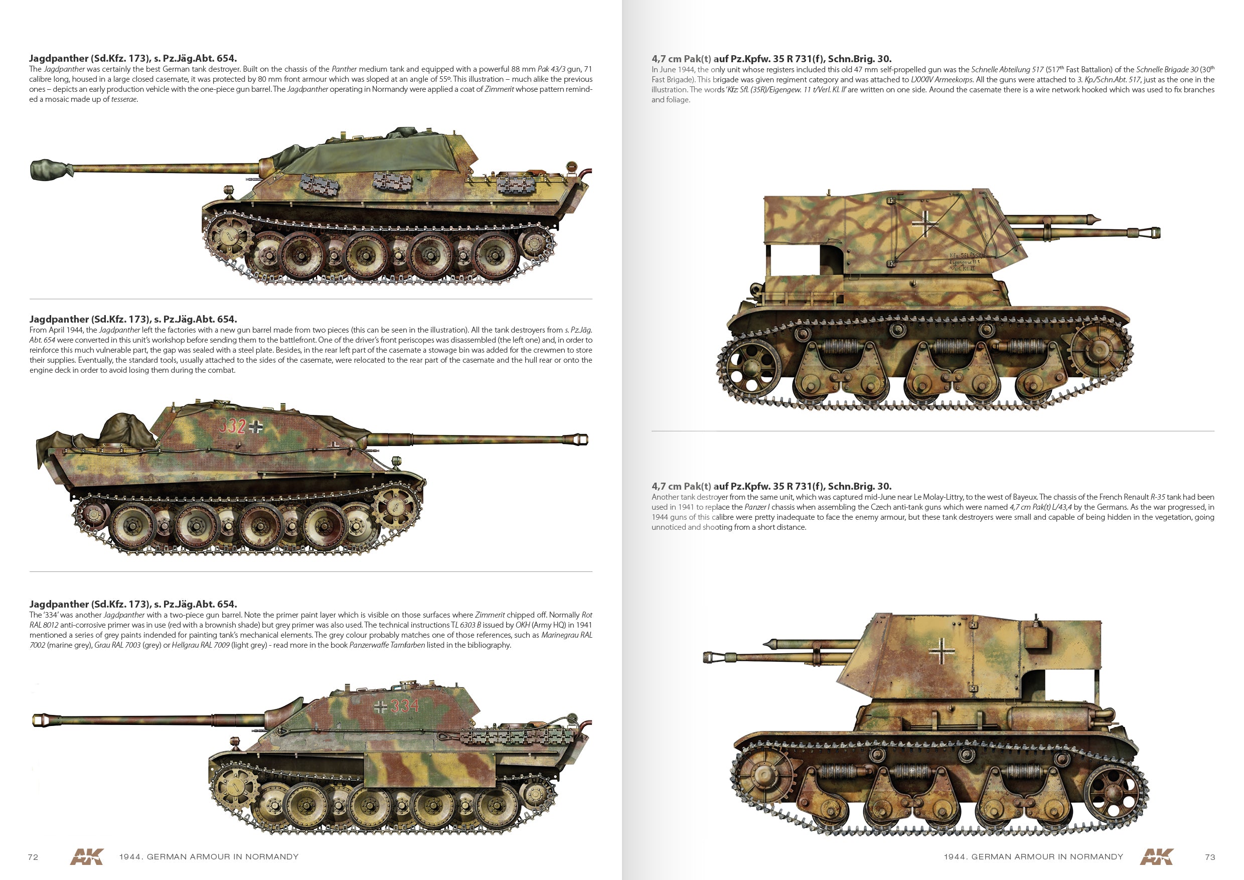 AK Interactive 1944 German Armour In Normandy Camouflage Profile Guide - English