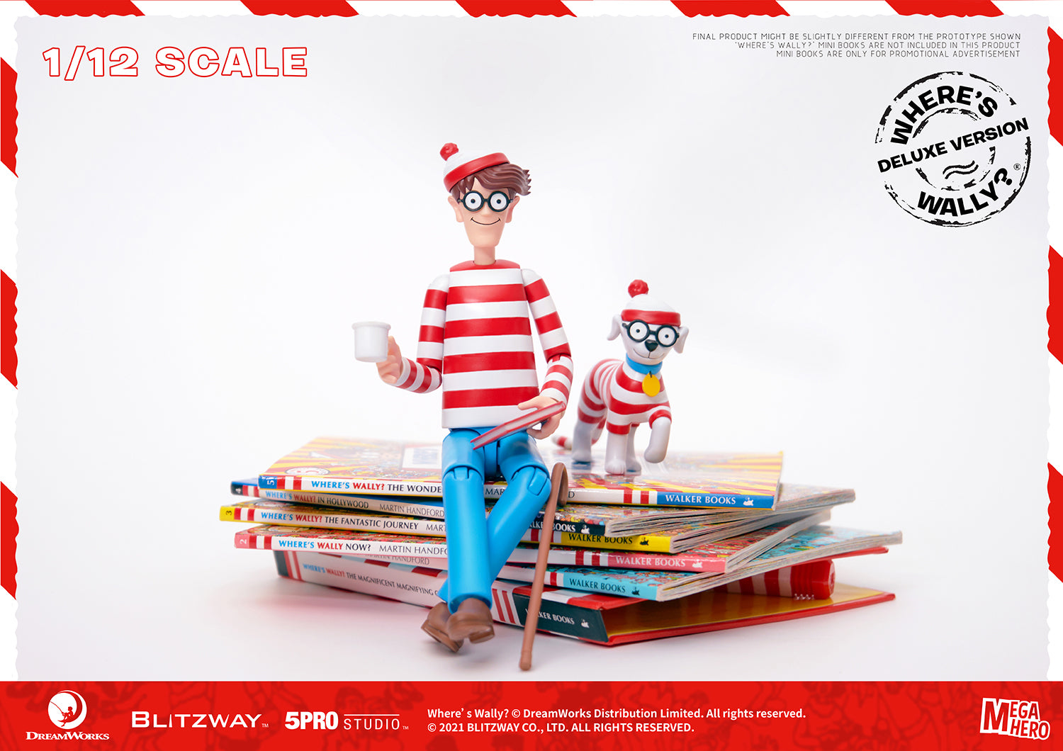 Blitzway Waldo 1/12th Scale Action Figure (Deluxe version) 'Where's Waldo', 5Pro Studio MEGAHERO Series