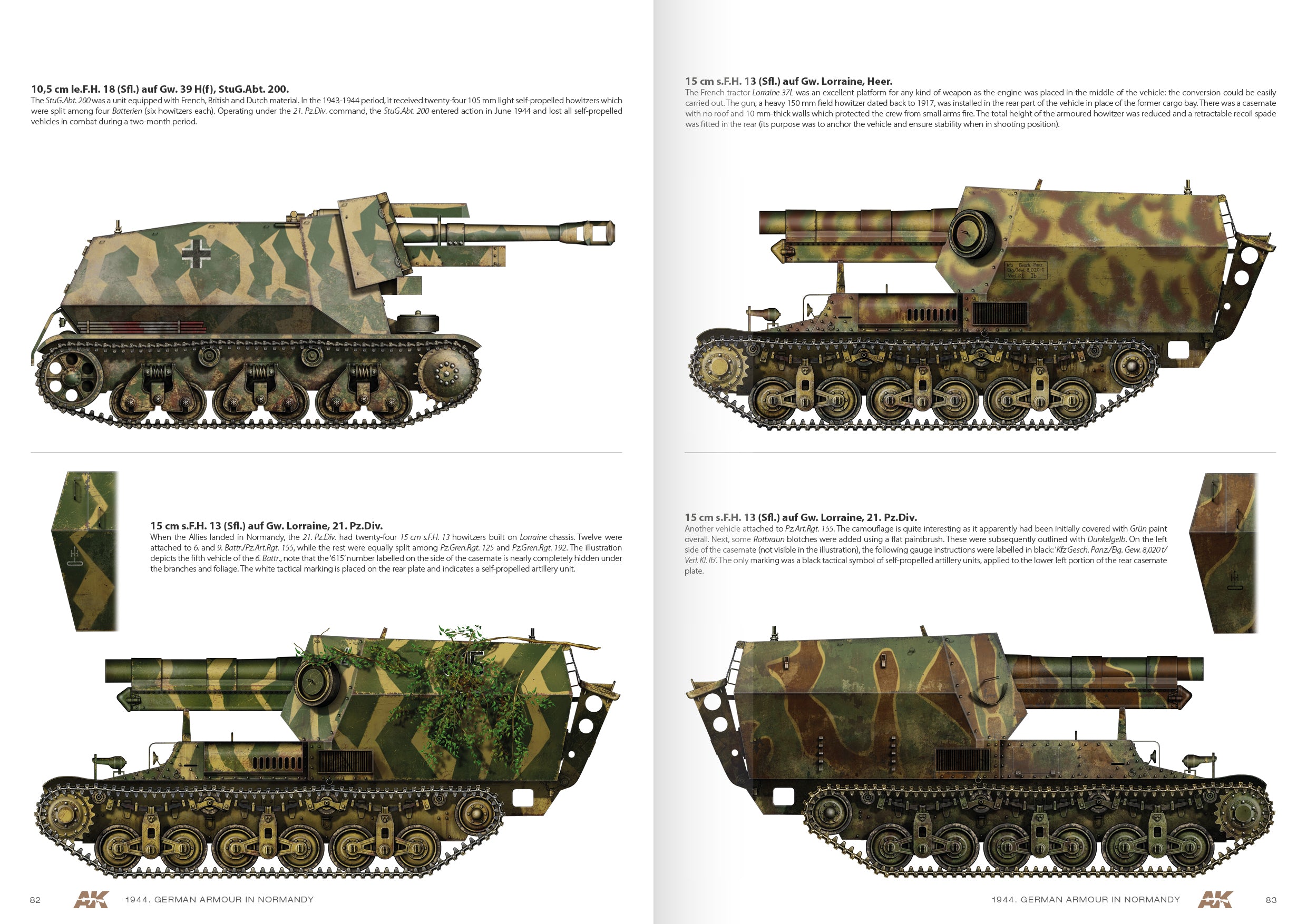 AK Interactive 1944 German Armour In Normandy Camouflage Profile Guide - English