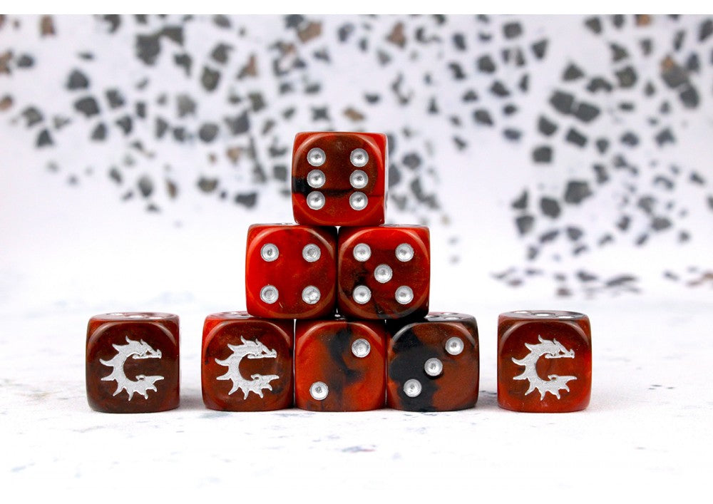 Conquest Logo on Red and Black Dice, First Blood (PBW8520) | 5213009014458