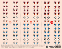 HiQ Parts Custom Eye Decal 1/12 2-A (1pc) | 4582370706707