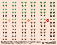 HiQ Parts Custom Eye Decal 1/12 2-B (1pc) | 4582370706974