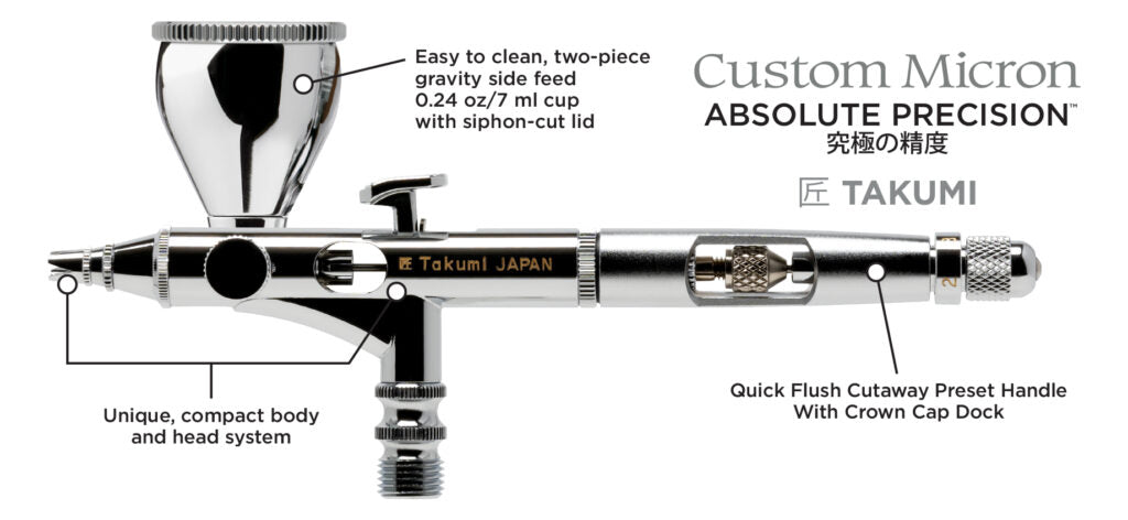 Iwata Custom Micron Takumi side-feed airbrush | 734748051634