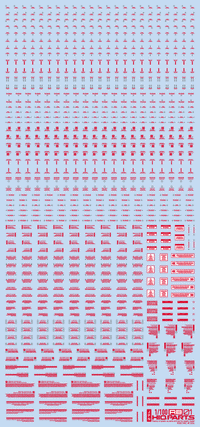 HiQ Parts 1/100 RB01 Caution Decal Red & Gray (1pc) | 4582370708046