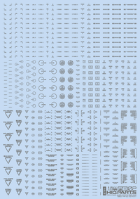 HiQ Parts 1/144 RB02 Caution Decal One Color Gray (1pc) | 4573211371017