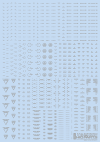 HiQ Parts 1/144 RB02 Caution Decal One Color Light Gray (1pc) | 4573211371024