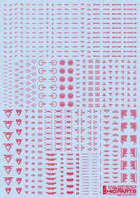 HiQ Parts 1/144 RB02 Caution Decal One Color Red (1pc) | 4573211371031