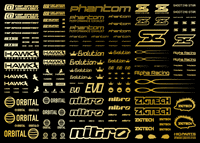 HiQ Parts Sponsor Logo Decal 01S Gold (1pc) | 4582370708794