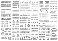 HiQ Parts Sponsor Logo Decal 02S Gray (1pc) | 4582370708824