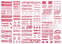 HiQ Parts Sponsor Logo Decal 02S Red (1pc) | 4582370708817